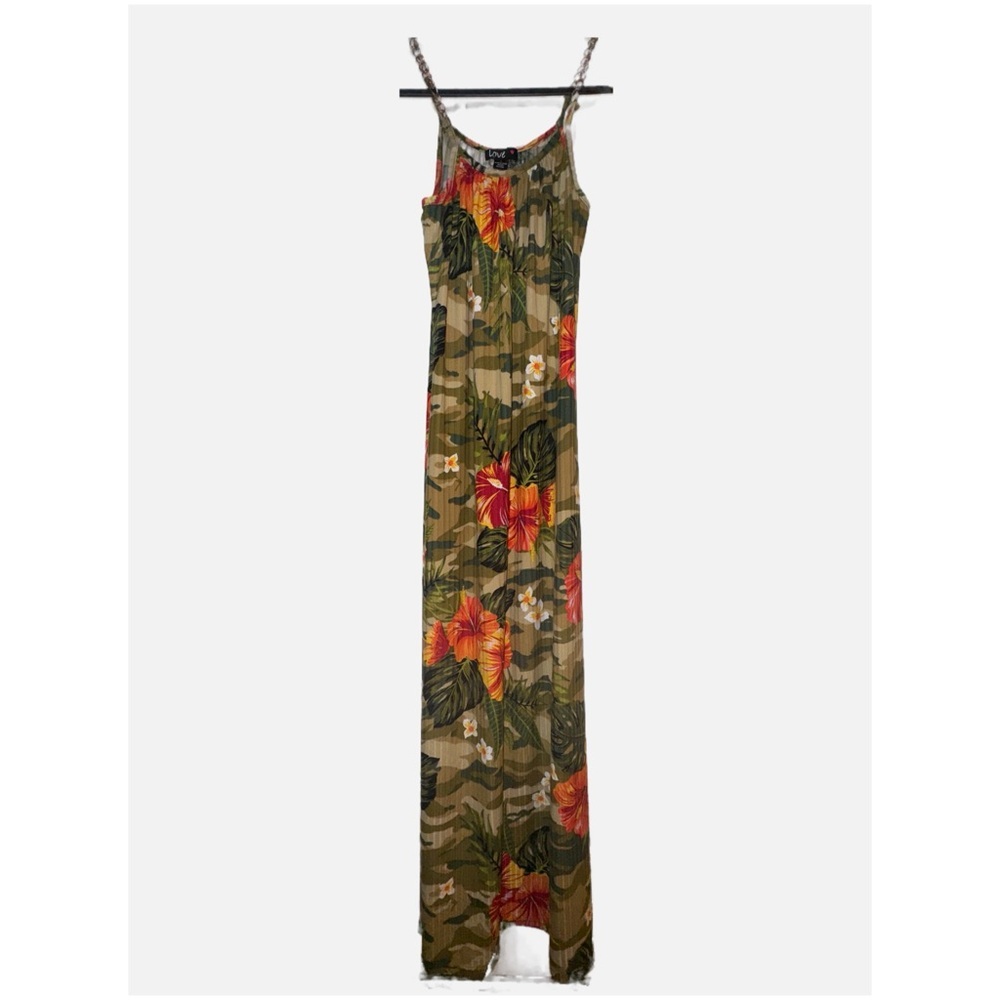 LOVE- Tropical Print Maxi Dress – Size Large - Picture 2 of 11